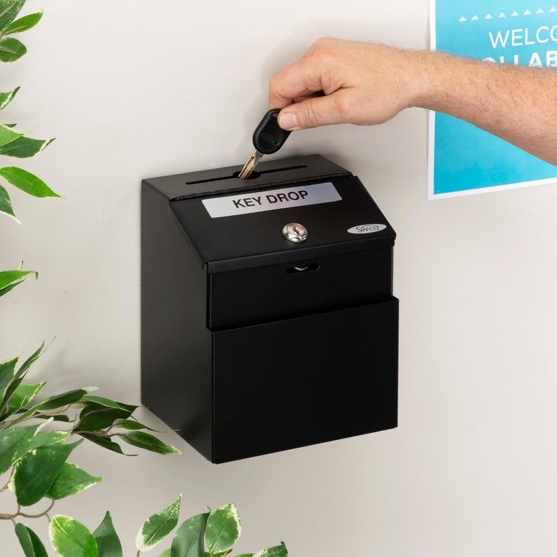 Safco 4232BL Steel Suggestion Box, Black - Image 4